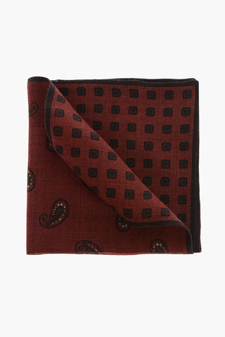 All-Over Paisley Printed Wool GALLA Handkerchief