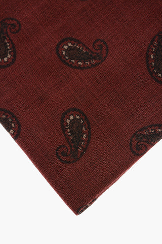 All-Over Paisley Printed Wool GALLA Handkerchief