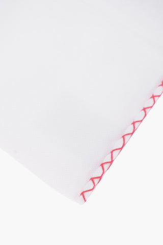 Fazzoletto da Taschino in Tinta Unita con Bordo a Contrasto
