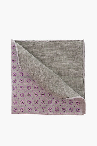 Patterned Silk and Cotton Pocket Square
