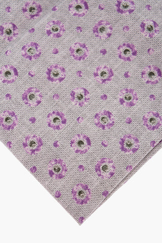 Patterned Silk and Cotton Pocket Square