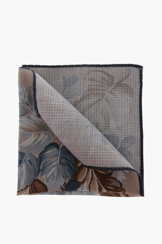 Floral-Printed Wool Handkerchief