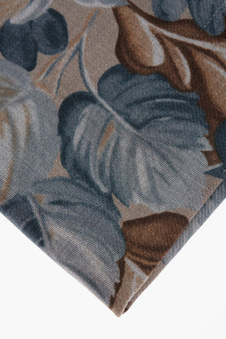 Floral-Printed Wool Handkerchief