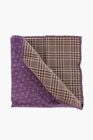 Double-Patterned silk and Cotton Pocket Square