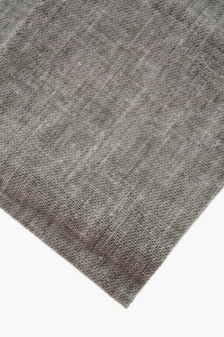 Silk and Cotton Pocket Square with Contrasting Edge