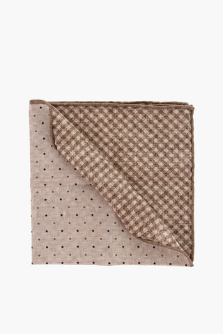 Double-Patterned silk and Cotton Pocket Square