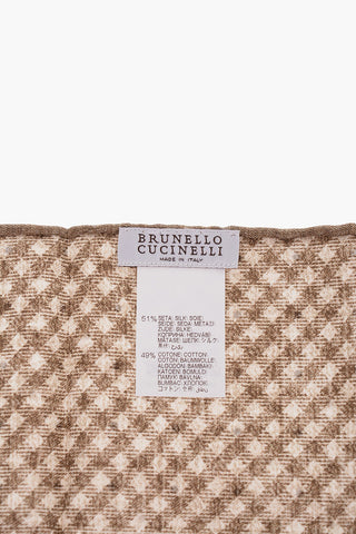 Double-Patterned silk and Cotton Pocket Square