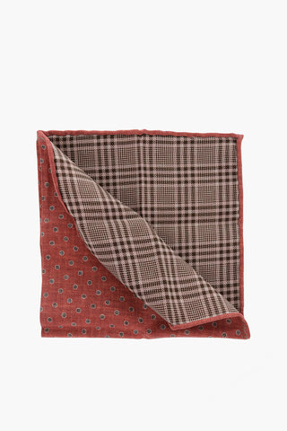 Double-Patterned silk and Cotton Pocket Square