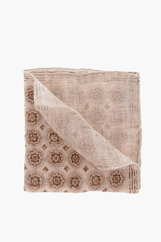All-Over Patterned Linen and Cotton Handkerchief