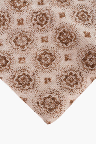 All-Over Patterned Linen and Cotton Handkerchief
