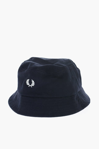 Piquè Cotton Bucket Hat with Embroidered Logo
