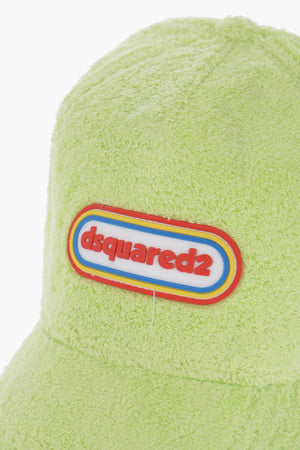 Baseballmütze aus Frottee in Uni mit Patch-Logo