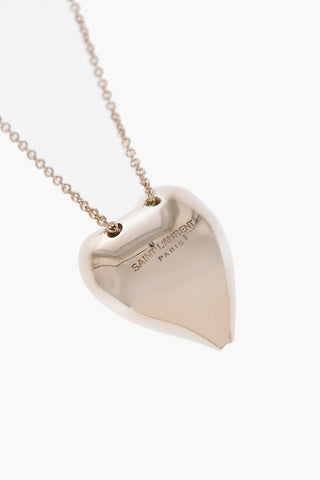 Golden Necklace with Heart-Shaped Pendant
