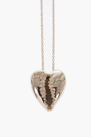 Golden Necklace with Heart-Shaped Pendant