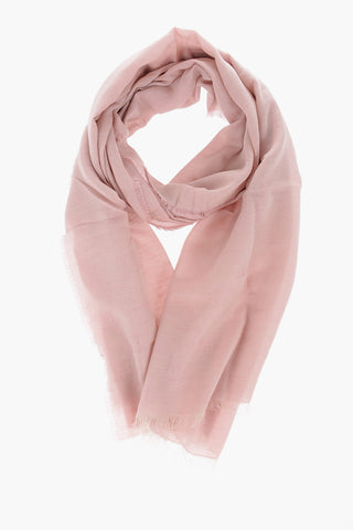 Cotton Blend UDENTE Scarf with All-Over Monogram