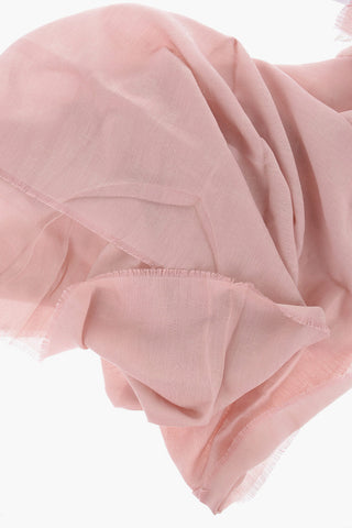 Cotton Blend UDENTE Scarf with All-Over Monogram