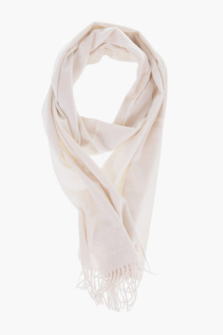 Solid Color Cashmere WSDALIA Scarf with Fringes