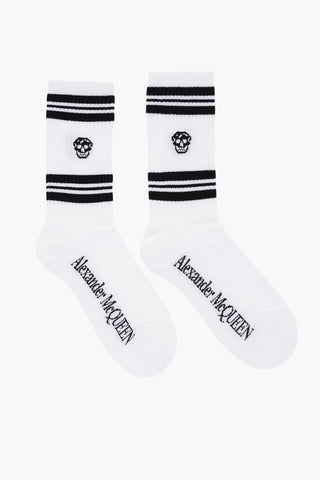 Ribbed Long Socks with Contrasting Details