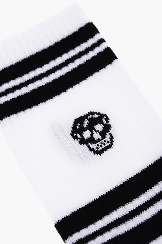 Ribbed Long Socks with Contrasting Details