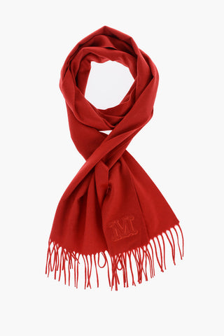 Solid Color Cashmere WSDALIA Scarf with Fringes