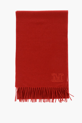 Solid Color Cashmere WSDALIA Scarf with Fringes