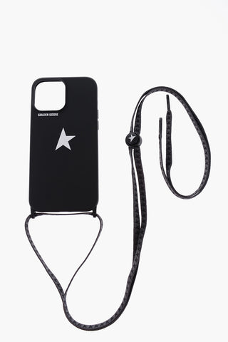 Solid Color Iphone 13/13 PRO MAX Case with Printed Logo and Removable Lace