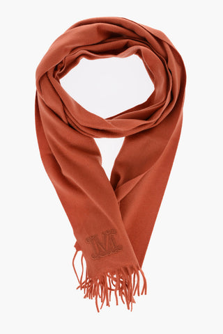 Solid Color Cashmere WSDALIA Scarf with Fringes