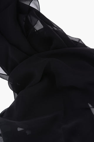 SFILATA Solid Color Silk SALEUNITO Foulard with Contrasting Logo