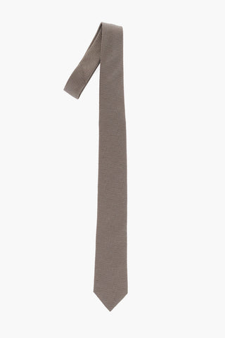 Micro-Checked Silk Tie