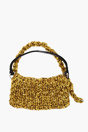 Borsa A Spalla Lavorata A Maglia Con paillettes