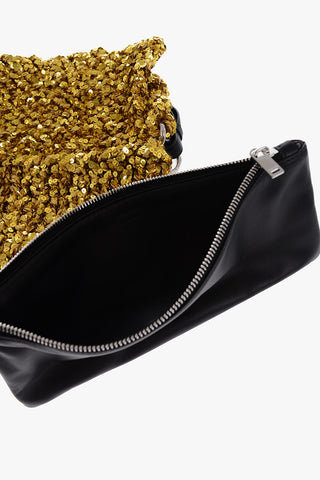 Borsa A Spalla Lavorata A Maglia Con paillettes