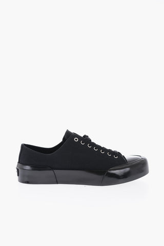 Sneakers Low-Top In Tessuto Con Suola in Gomma