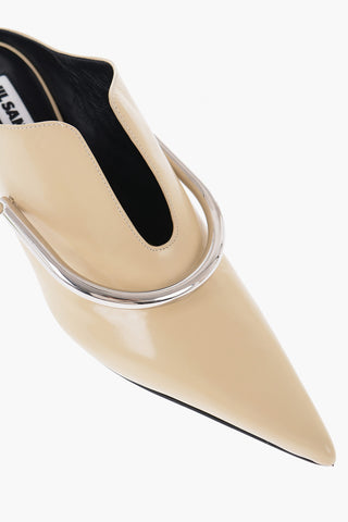 Pointed Patent Leather Mules Heel 6 cm