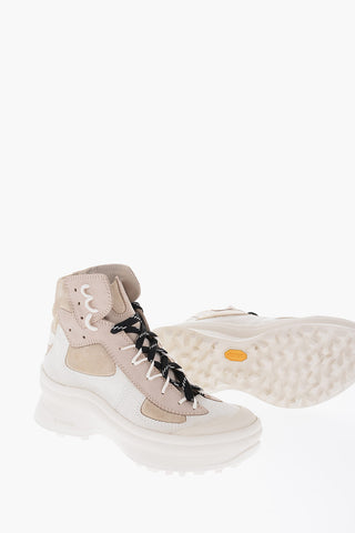 Suede Leather High-Top Sneakers