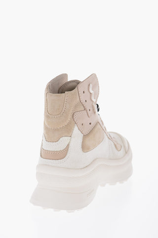 Suede Leather High-Top Sneakers