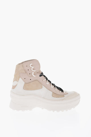 Suede Leather High-Top Sneakers