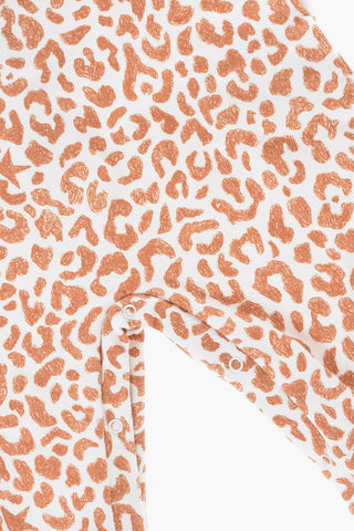 Animal Patterned Romper Suit Bodysuit Hat and Blanket Set