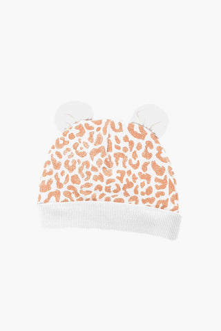 Animal Patterned Romper Suit Bodysuit Hat and Blanket Set