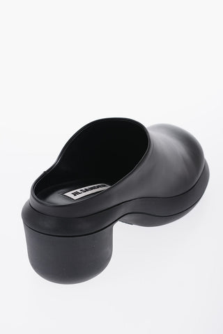 Sabot In pelle Con Tacco 7 cm