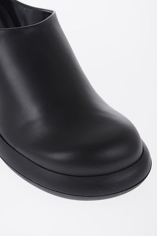Sabot In pelle Con Tacco 7 cm