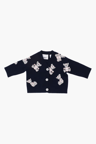 Printed Cardigan Shorts With Braces And Body Set