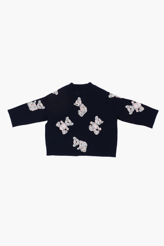 Printed Cardigan Shorts With Braces And Body Set