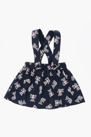 Printed Cardigan Shorts With Braces And Body Set