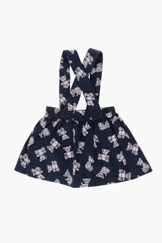 Printed Cardigan Shorts With Braces And Body Set