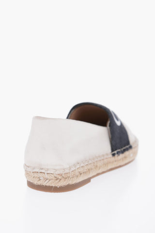 Espadrillas in Tessuto con Suola In Raffia