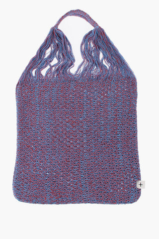 Double Color Knitted Tote Bag