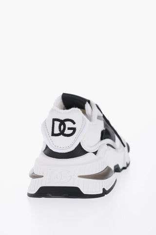 Leather Low-Top Sneakers with Suede Details