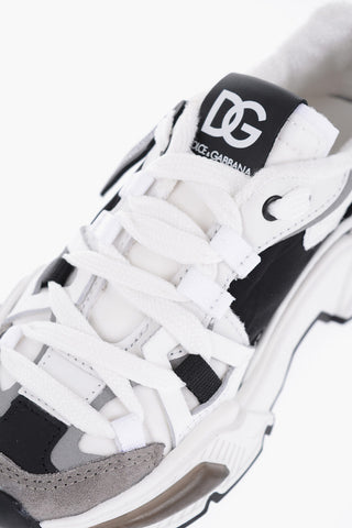 Leather Low-Top Sneakers with Suede Details