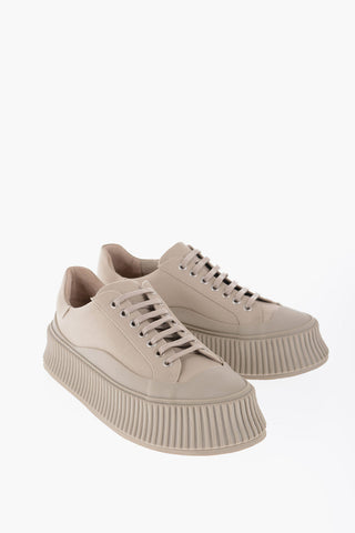 Canvas Low-Top Sneakers With platform soles