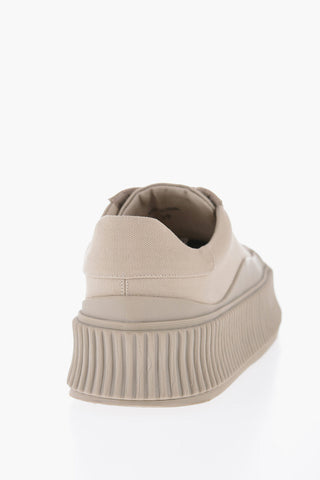 Canvas Low-Top Sneakers With platform soles